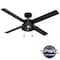 Hunter Hunter Spring Mill 52 in. Matte Black LED Indoor and Outdoor Ceiling Fan 50336 - alternate 1
